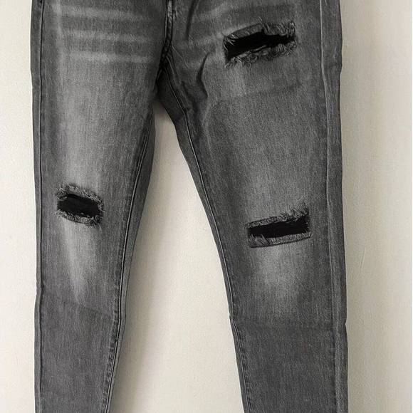 (A55) Free People x Sandrine Rose Destroyed Rain Straight Leg Jeans, Sz 28, NWT - Picture 6 of 12